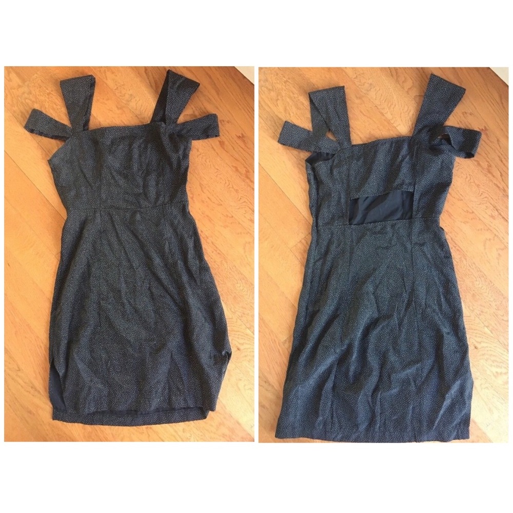 Reformation Cut Out Dotted Mini Dress